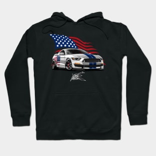 shelby mustang gt350R american flag 4th of july Hoodie